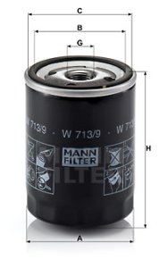 Filtr oleju MANN-FILTER W713/9 W7139