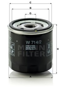 Filtr oleju MANN-FILTER W714/2 W7142