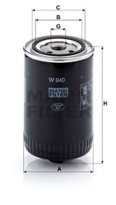 Filtr oleju MANN-FILTER W940 
