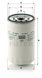 Filtr oleju MANN-FILTER W1160/2 W11602