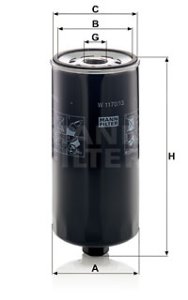Filtr oleju MANN-FILTER W1170/13 W117013
