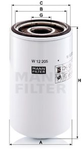 Filtr oleju MANN-FILTER W12205 