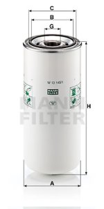 Filtr oleju MANN-FILTER W13145/1 W131451