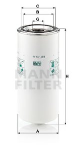 Filtr oleju MANN-FILTER W13145/3 W131453