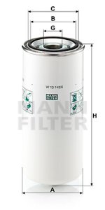 Filtr oleju MANN-FILTER W13145/6 W131456