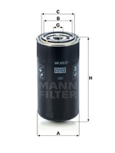 Filtr paliwa MANN-FILTER WK950/21 WK95021