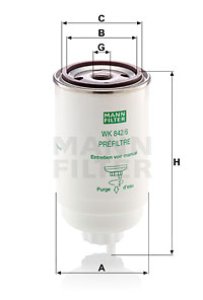 Filtr paliwa MANN-FILTER WK842/6 WK8426