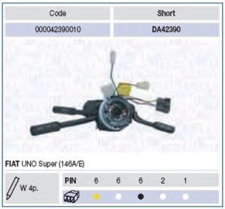 Przełącznik zespolony MAGNETI MARELLI DA42390 182426980