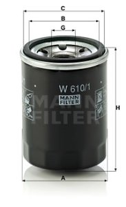 Filtr oleju MANN-FILTER W610/1 W6101
