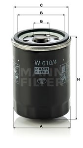 Filtr oleju MANN-FILTER W610/4 W6104