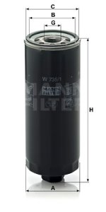 Filtr oleju MANN-FILTER W735/1 W7351