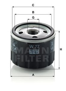 Filtr oleju MANN-FILTER W77 