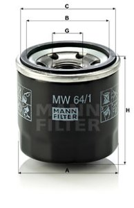 Filtr oleju MANN-FILTER MW64/1 MW641