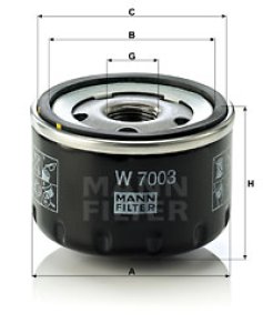 Filtr oleju MANN-FILTER W7003 
