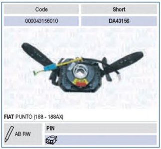 Przełącznik zespolony MAGNETI MARELLI DA43156 735287450