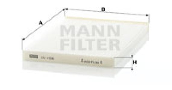 Filtr kabinowy MANN-FILTER CU1936 27277EN000