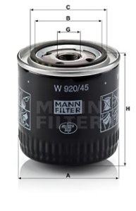 Filtr oleju MANN-FILTER W920/45 W92045