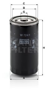 Filtr oleju MANN-FILTER W724/1 W7241