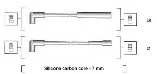 Przewody wysokiego napięcia komplet MAGNETI MARELLI MSK939 