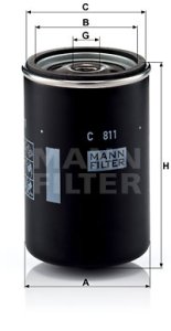 Filtr powietrza MANN-FILTER C811 