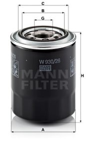 Filtr oleju MANN-FILTER W930/26 W93026