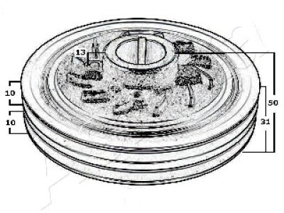 KOŁO PASOWE WAŁU KORBOWEGO MITSUBISHI