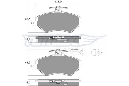 Klocki hamulcowe TOMEX 10631 20168160