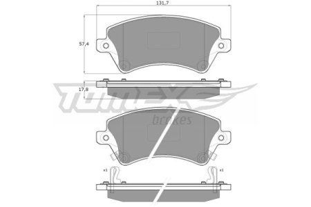 Klocki hamulcowe TOMEX 1374 23766180