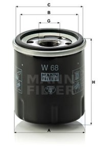 Filtr oleju MANN-FILTER W68 