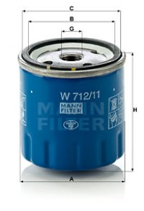 Filtr oleju MANN-FILTER W712/11 W71211