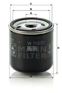 Filtr oleju MANN-FILTER W712/21 W71221