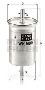Filtr paliwa MANN-FILTER WK5003 