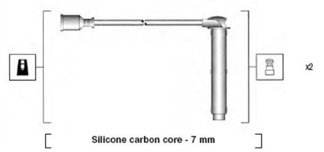 Przewody wysokiego napięcia komplet MAGNETI MARELLI MSK828 