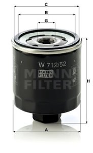 Filtr oleju MANN-FILTER W712/52 W71252