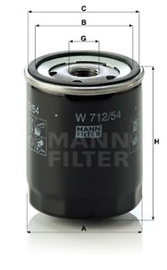 Filtr oleju MANN-FILTER W712/54 W71254