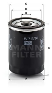 Filtr oleju MANN-FILTER W713/16 W71316