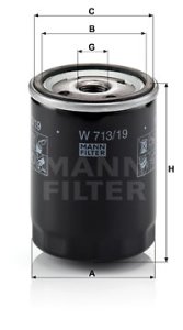 Filtr oleju MANN-FILTER W713/19 W71319