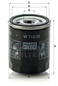 Filtr oleju MANN-FILTER W713/28 W71328