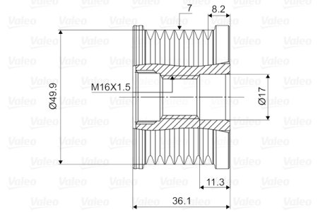 Sprzęgło alternatora VALEO 588040 535008110