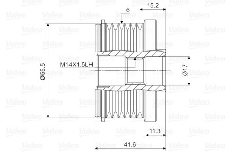 Sprzęgło alternatora VALEO 588047 9472909