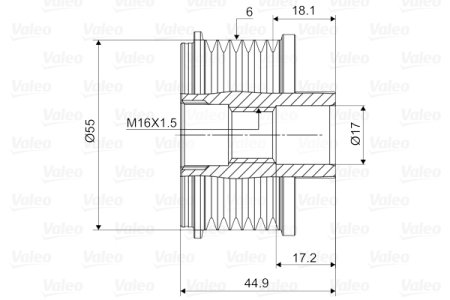 Sprzęgło alternatora VALEO 588061 
