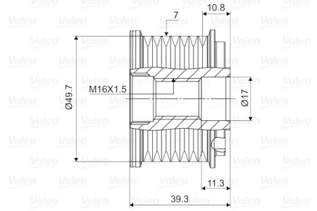 Sprzęgło alternatora VALEO 588072 6281500060