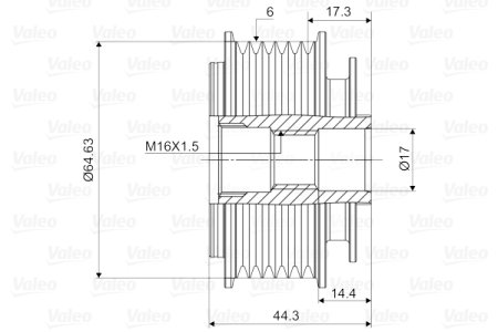 Sprzęgło alternatora VALEO 588084 06E903119E