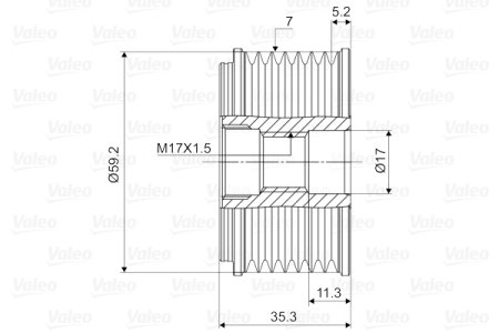 Sprzęgło alternatora VALEO 588088 9061550315