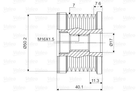 Sprzęgło alternatora VALEO 588100 6291500160