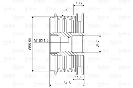 Sprzęgło alternatora VALEO 588114 30667980