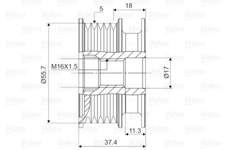 Sprzęgło alternatora VALEO 588122 07K903119C
