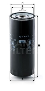 Filtr oleju MANN-FILTER W11102/37 W1110214