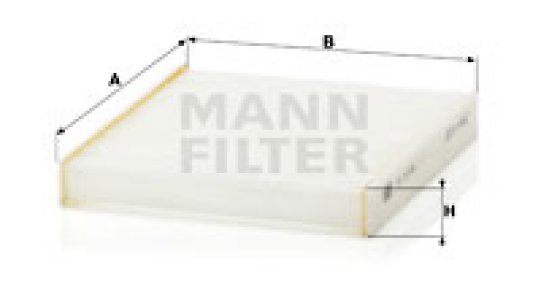Filtr kabinowy MANN-FILTER CU16001 