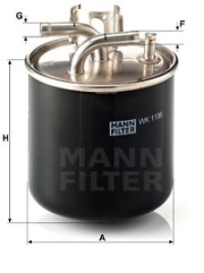 Filtr paliwa MANN-FILTER WK1136 